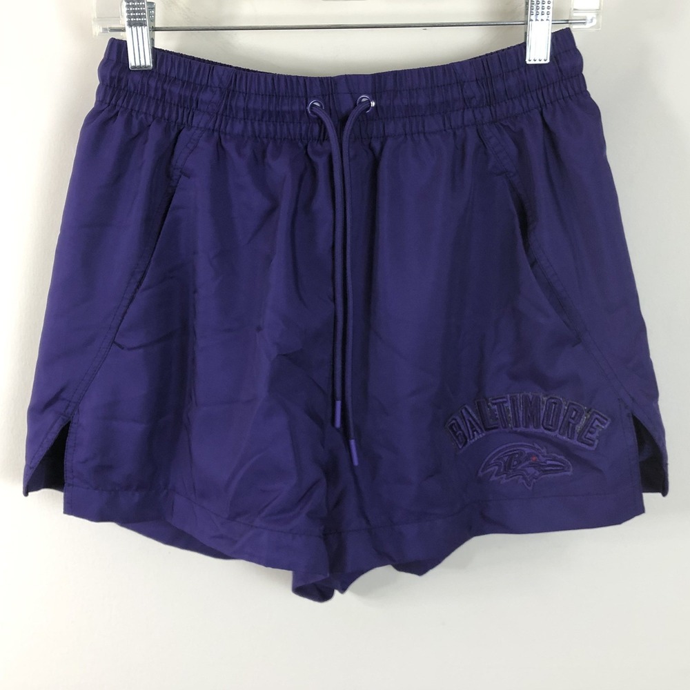 Baltimore Ravens Pro Standard NFL Running Shorts Womens Sz M Purple Football